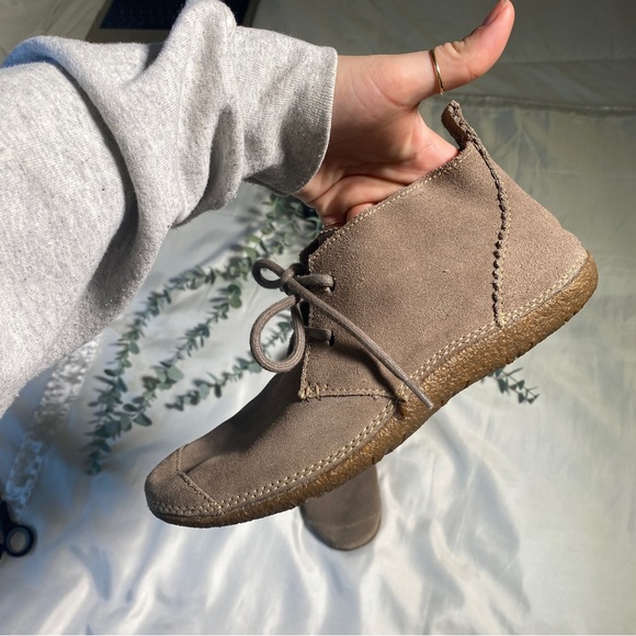 Greyish Brown Womens Hush Puppies Slip On Shoes with Ties Size 7 - Picture 6 of 7